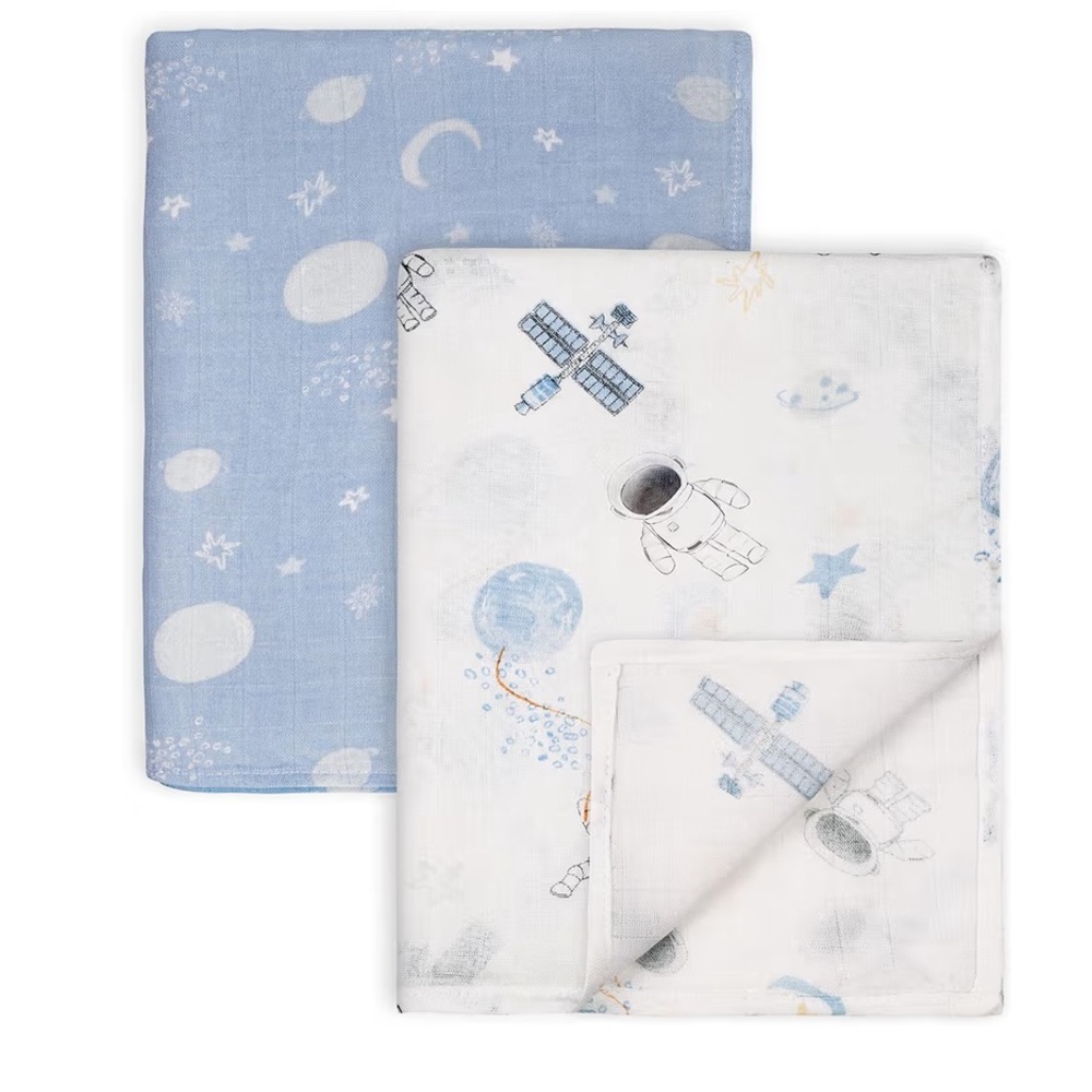 Newborn Essentials Muslin Swaddles - Astronaut